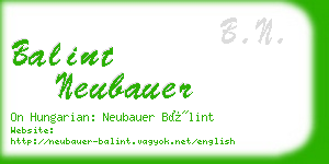 balint neubauer business card